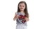 Dziewczęca koszulka z nadrukowanym sercem i cekinami 1