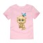 Dziewczęca koszulka z uroczym kotem - 12 kolorów 11