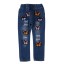 Dziewczęce jeansy z kolorowymi motylkami 3D 4