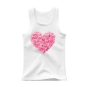 Dziewczęce letnie top bez rękawów 100% bawełna Jednokolorowy księżniczkowy t-shirt z różowym serduszkiem Miękki wygodny top różne kolory 2