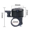 Dzwonek rowerowy 5 x 3,5 cm wykonany ze stopu aluminium Głośny i czysty dźwięk Pasuje do kierownic o średnicy 22,2 mm Łatwy w montażu Metalowy dodatek do roweru 2