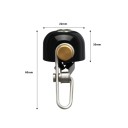 Dzwonek rowerowy retro ze stali nierdzewnej 6×2,2 cm Klasyczny dzwonek na kierownicę Czysty i głośny dźwięk Elegancki design Akcesoria rowerowe 2