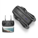 E99 Foldable Drone with Dual Camera 4K HD Photography Controller with Phone Holder Optical Positioning Plastic ABS Black for Aerial Photography 3