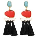 Earrings with Stones and Tassels J2925 5
