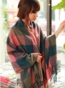 Écharpe à carreaux d'hiver pour femmes J804 8