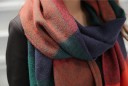 Écharpe à carreaux d'hiver pour femmes J804 9