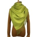 Écharpe en cachemire pour femmes 200 x 70 cm Grand foulard uni avec franges aux extrémités Élégant drapé sur les épaules ou écharpe 15