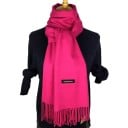 Écharpe en cachemire pour femmes 200 x 70 cm Grand foulard uni avec franges aux extrémités Élégant drapé sur les épaules ou écharpe 27
