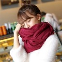 Écharpe en coton pour femmes 180 x 55 cm Tissu léger uni avec une texture légèrement froissée Pour le cou et sur les épaules Accessoire 9