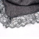 Écharpe en coton pour femmes avec dentelle 6