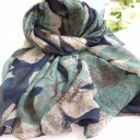 Écharpe en coton pour femmes avec des fleurs J1660 10