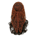 Écharpe en dentelle élégante 130 x 45 cm Écharpe triangulaire pour la tête et le cou Couronne de fleurs légère Accessoire compact pour toutes les saisons 3