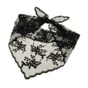 Écharpe en dentelle romantique 130 x 45 cm Écharpe triangulaire pour la tête et le cou Couronne de fleurs légère et compacte Accessoire 2
