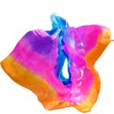 Écharpe en soie pour enfants colorée 5