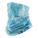 Écharpe et col avec motif marbré en couleur turquoise pour le cyclisme, la randonnée, la pêche et d'autres activités sportives 1