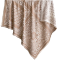 Écharpe Femme 130 x 130 cm Écharpe en Polyester avec un Motif Simple et des Franges Élégant Accessoire de Mode Léger Écharpe Stylée 7