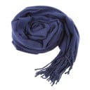 Écharpe Femme 174 x 33 cm Écharpe unie en cachemire et polyester avec des franges Élément d'hiver chaud, doux et élégant Écharpe stylée 5