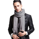 Écharpe Femme 174 x 33 cm Écharpe unie en cachemire et polyester avec des franges Élément d'hiver chaud, doux et élégant Écharpe stylée 9