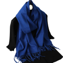 Écharpe femme 33x180 cm Écharpe douce unie avec des franges Accessoire léger et chaud en polyester Écharpe élégante pour l'automne et l'hiver 49