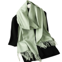 Écharpe femme 33x180 cm Écharpe douce unie avec des franges Accessoire léger et chaud en polyester Écharpe élégante pour l'automne et l'hiver 51