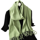 Écharpe femme 33x180 cm Écharpe douce unie avec des franges Accessoire léger et chaud en polyester Écharpe élégante pour l'automne et l'hiver 12