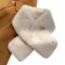 Écharpe femme 80–100 x 11,5 cm Écharpe unie en fausse fourrure Accessoire de mode doux et chaud pour l'hiver Élégante écharpe 8
