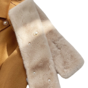 Écharpe femme 80–100 x 11,5 cm Écharpe unie en fausse fourrure Accessoire de mode doux et chaud pour l'hiver Élégante écharpe en fourrure confortable pour un usage quotidien 4