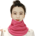 Écharpe femme avec bouton-pression Col en polyester chaud Accessoire élégant uni pour l'hiver Écharpe d'hiver confortable avec fermeture 1