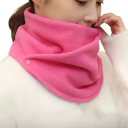 Écharpe femme avec bouton-pression Col en polyester chaud Accessoire élégant uni pour l'hiver Écharpe d'hiver confortable avec fermeture 2