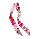 Écharpe multifonctionnelle pour femmes 4 × 100 cm Petit long fin imprimé Écharpe à la mode pour la tête Bandeau pour les cheveux Ornement de poignée de sac 6