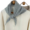 Écharpe pour femmes en forme de triangle Écharpe unie en polyester, laine, acrylique, viscose et nylon Élégant accessoire d'automne 6