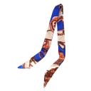 Écharpe stylée pour femmes 4 × 100 cm Petit long fin motif Multifonctionnel bandeau pour cheveux Écharpe pour la tête Accessoire de sac 4