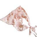 Écharpe triangulaire tricotée pour la tête style vintage français à fleurs en crochet fait main écharpe rétro pour les cheveux style design élégant 7