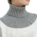 Écharpe tricotée pour femmes 15 x 16 cm Col en coton doux pour un port hivernal Accessoire élégant et chaud en tricot fin pour un style féminin moderne 7