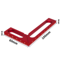 Echer din aluminiu pentru lucrul cu lemn 10 x 6 cm Unghi drept de tâmplar pentru măsurare și desenare precise Echer pentru tâmplari și meșteri amatori 2