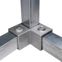 Eckige 3-Wege-Verbindung für quadratische Profile 25 × 25 mm 90° dreiflügelige Eckverbindung zur Verbindung von Profilen in der Ecke der Konstruktion 1