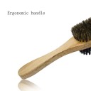 Ecologische dubbele borstel voor baard en haar 9,5 x 7,6 x 5 cm Houten borstel met twee soorten haren 1,6 cm Baardverzorging haarstyling 4