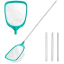 Écope pour écumeur de bassin avec tige télescopique Élimination des feuilles Outil professionnel pour nettoyer la piscine et le bassin de jardin 4