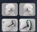 Écouteur Bluetooth 5.0 à porter derrière l'oreille avec bras et boîtier de charge Microphone double Pour oreille droite et gauche Portée 10 m Alliage 4
