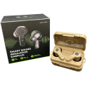 Écouteurs sans fil avec réduction de bruit enregistrement audio batterie externe en forme de caisse militaire autonomie 8-13 heures amplification du volume charge USB 7
