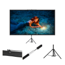 Ecran de proiecție cu stativ 100" 16:9 227x127 cm 4K HD Cinematograf mobil Stativ reglabil pe înălțime Proiecții interioare și exterioare 4