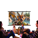 Ecran de proiecție murală cu anti-reflexie 133" 16:9 273x160 cm HD 8K de mari dimensiuni pentru cinematografe de acasă cu imagine clară și contrastantă 4
