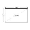 Écran de projection portable pliable 152 cm 60" 16:9 Écran blanc 133x75 cm pour usage intérieur et extérieur Support de projection laser 3