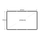 Écran de projection portable pliable 254 cm 100" 16:9 221x125 cm Écran blanc à haute densité pour cinéma maison présentations utilisation extérieure 4