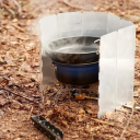 Ecran frontal pliabil din aluminiu ultraușor pentru aragaz 10 plăci, paravan pentru gătit în natură, aragaz de camping cu sac de depozitare 2