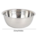 Edelstahl-Küchenschüssel mit Linien, Durchmesser 22 cm, Volumen 2050 ml, Rühr- und Kochschüssel, Messschüssel aus Edelstahl, pflegeleicht, Küchenhelfer 2