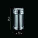 Edelstahlgewürzdose mit Deckel 8 x 4,5 cm multifunktionale Küchenbehälter silberne Flasche für Salz und Zucker für den Hausgebrauch 3