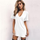 Effen mini-jurk 8