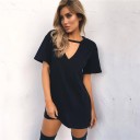 Effen mini-jurk 7
