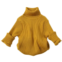 Efterårs vinter børns strikket rullekrave sweater til nyfødte Enfarvet varm sweater af bomuld og akryl Behageligt tøj til drenge og piger 11